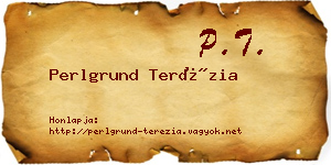 Perlgrund Terézia névjegykártya